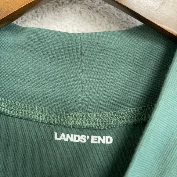 NWOT Lands' End Men's XXL Long Sleeve Green Mock Neck T-Shirt Cotton - Picture 5 of 8